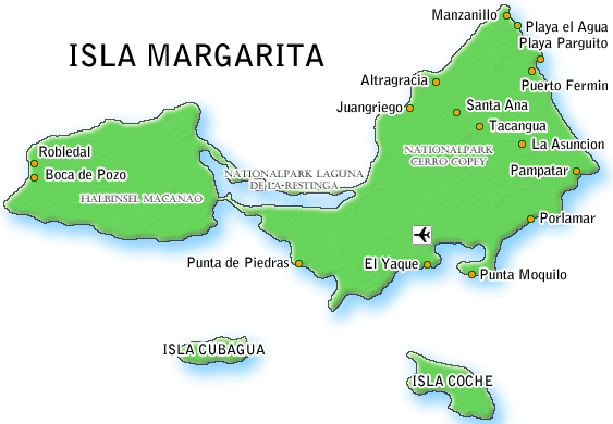 Isla Margarita Karte